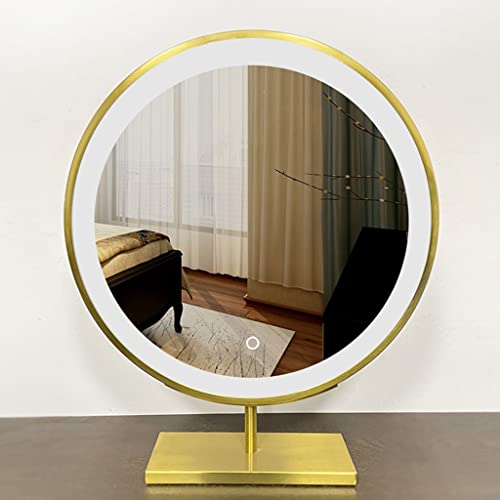 Rovsd Espejo De Tocador con Luces LED Espejo De Sobremesa De Maquillaje De Hollywood Luz Regulable Control Táctil 3 Modos De Iluminación De Pie Cover