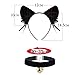 FLOFIA Kit Disfraz de Gato Accesorios Diadema de Gato Orejas de Gato...