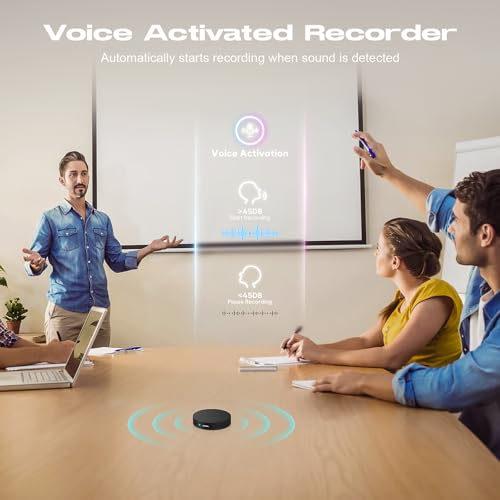 Image of 136GB (18800 Hour) Magnetic Voice Activated Recorder Device - Lymorvex Voice Recorder AI-Intelligent Noise Reduction, Portable Audio Recorder for Lectures /Meetings /Interviews