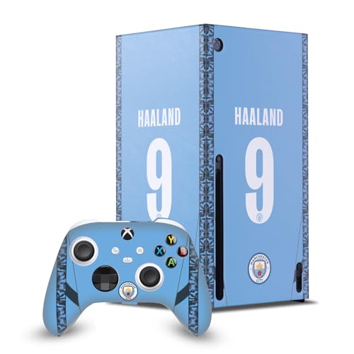 Protection vinyle Xbox Series X Erling Haaland Man City anti-rayure pour joueur
