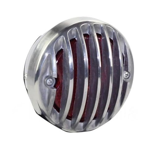 Feu arrière rond de frein pour moto Chopper Bobber avec éclairage plaque
