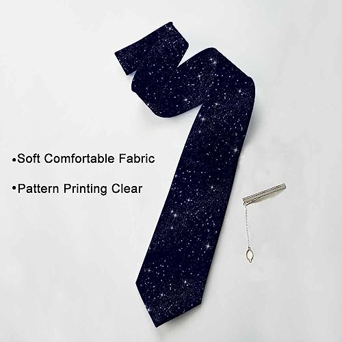 Unedskck Cravate amusante pour homme pour Halloween, fête de mariage, travail, vacances décontractées, Ciel étoilé., taille unique – vue 3
