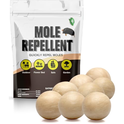 CLVDOFSS Mole Repellent for Lawns Groundhog Repellent Outdoor Armadillo Repellent Mole Deterrent for Yard Vole Repellent Outdoor Gopher Repellent Safe for Family & Pets 8 Packs