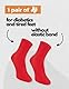 Rainbow Socks - Damen Herren Baumwolle Diabetiker Socken Ohne Gummibund - 1 Paar - Rot - Größen 44-46