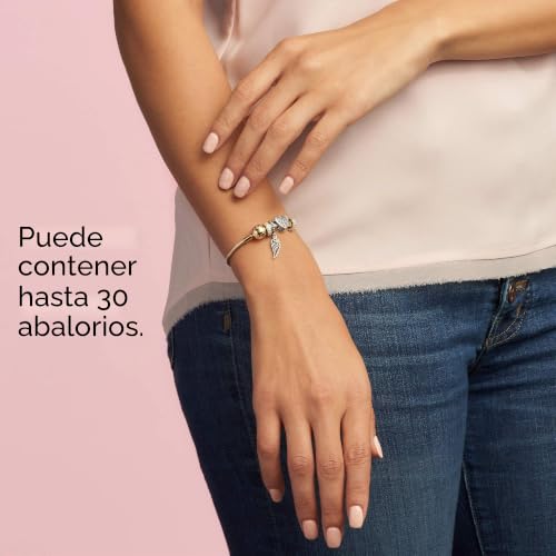 Miniatura 7 de Pandora Icons Pulsera Con Cadena De Serpiente Chapada En Oro De 14 Quilates, 17