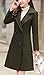 chouyatou Women Elegant Notched Collar Double Breasted Wool Blend Over Coat (Medium, Army green)