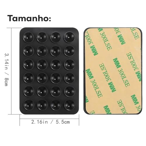 Suporte Adesivo Ventosa de Sucção Adesiva para Celular, Capa, Telefone, Silicone, Reforçado, Univers
