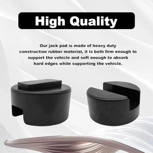 Image of Car Lifting Jack, Slotted Rubber Jack Pad Compatible with for BMW 1 3 4 5 Series Lifting Wear-Resistant Support Chassis, Repair Tool Frame Protector (2 Pack)