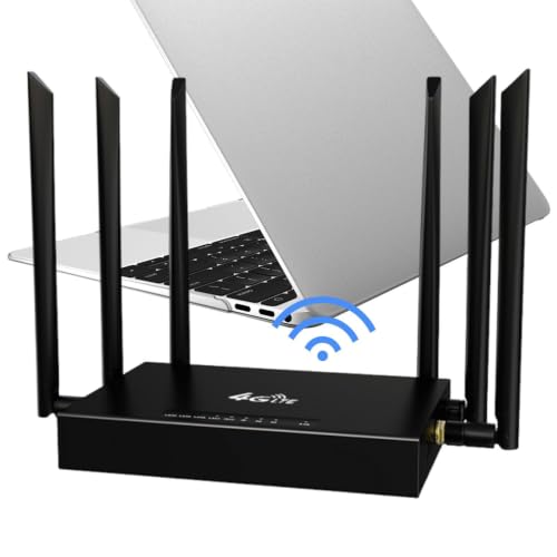 Image of WiFi Router Wireless Internet 6 - Omnidirectional Antennas Smart WiFi Plug | Unlimited Satellite Internet Plug Play for Laptop, Cell | Phone, TV, Urban, Rural, Desert WiFi Router Wireless Internet 6
