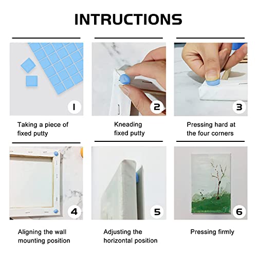 Mounting Putty - 288Pcs Super Strength Adhesive Sticky Putty, 3 Colors Mounting Tacky Putty, Removable& Reusable Mounting Poster Tacky Putty For Home, Office (Blue, Pink, Beige) #TOP3