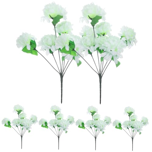 Ipetboom Ramo de Flores Artificiales de Crisantemo para Cementerio Ramo de Resistente para Decoración Exterior para y Adornos Funerarios