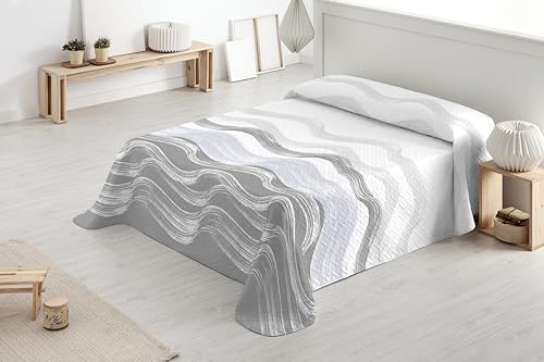 Degrees home - Paraiso - Copriletto letto da 135 - Copriletto bouti per letto - Primavera, Estate -230 x 260 - Grigio