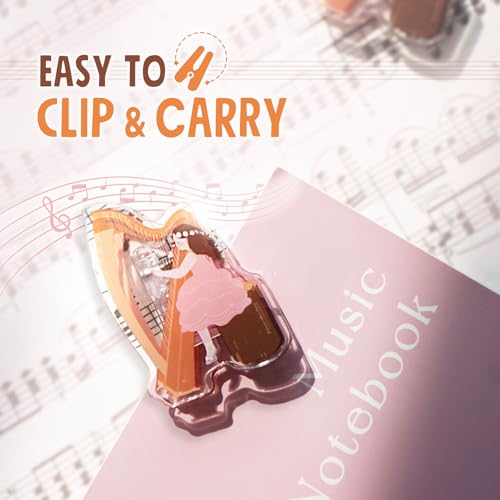 Sophie & Panda x Leyahaha Music Book Clip with Original Cartoon Characters, Music Clips Page Holder, Durable Music Paper Clips Pack of 3 (3-Pack A)