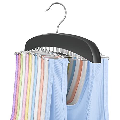 Resovo Upgrade Tank Top Hanger Closet Storage And Organizer For Closet Tank Top Organizer Space Saving 24 Metal Hooks Closet Organizer And Storage For Tank Top, Cami, Tie Etc. #TOP4