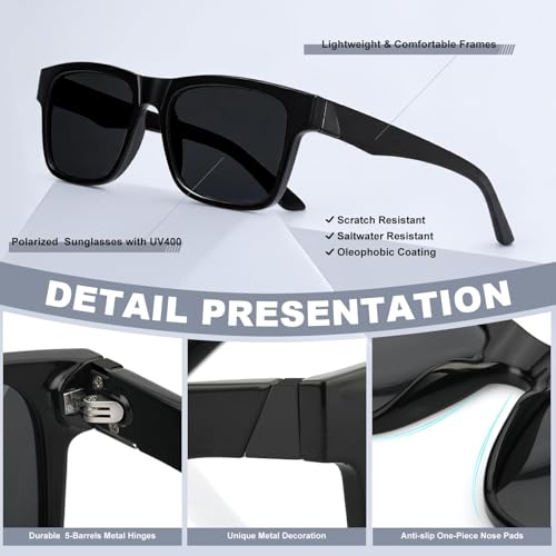 Image of SKYOAK Superior Large 158MM XXL Polarized Sunglasses Men Women, Scratch /Saltwater Resistant /Oleophobic Coating Lens
