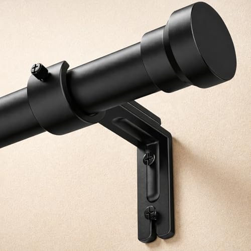 Image of SITTELLA 82 -299 cm Adjustable Curtain Rod for Bathroom | Shower Curtain Rod | No Drill Tension Curtain Rod | Stainless Steel Expandable | Easy Assembly | Rust Proof Heavy Duty | Black