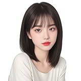 FESHFEN ウィッグ セミロング ミディ�