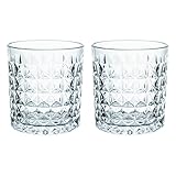 Gaolinci 2 Pcs Diamond Embossed Clear Glass Mouthwash Cup Cups, Bathroom Brushing Cup, 8 Oz