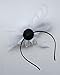 Women's Fascinators Hat Small Hairpin Feather Mesh Flower Hairclip (Z White)
