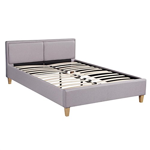 Polsterbett Caro-Möbel Anais Doppelbett 140×200 cm mit Lattenrost