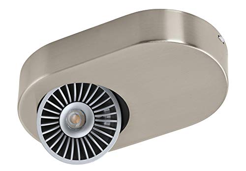 Eglo 94179A Montale 1 Adjustable Angle Led Ceiling/Wall Sconce For Task Light And Reading, 7.5-Inch, Matte Nickel #TOP8