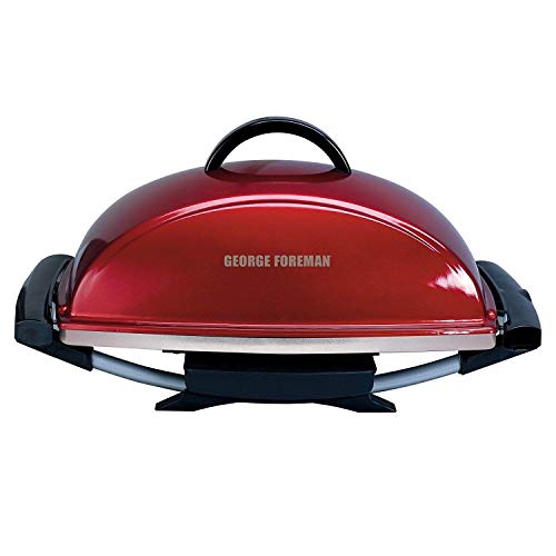 George Foreman GFO201RX Indoor/Outdoor Electric Grill, Red