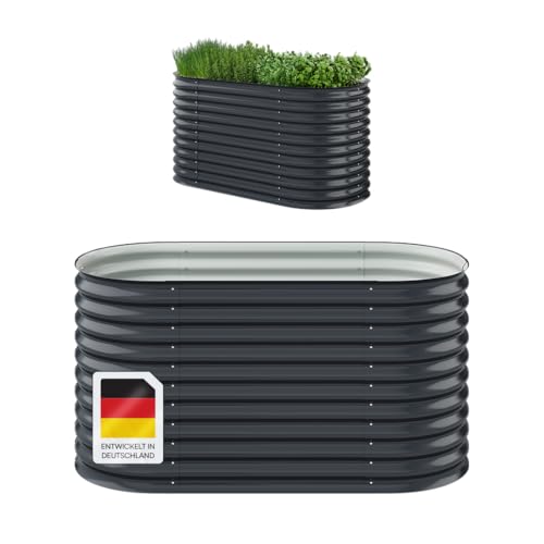 STEELSØN Hochbeet Hydra Metall verzinkt oval