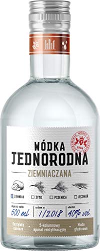 Single Grain Vodka Jednorodna, Kartoffel-Wodka aus Polen, 0,5 L, 40% Vol.