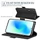 Handyhülle für Samsung Galaxy A50 Hülle mit Schutzfolie, Standfunktion Kartenfach Wallet Premium Leder Schutzhülle A50/A30S Flip Case Cover Stoßfeste Klapphülle A50/A30S 6,4 Zoll (Schwarz)