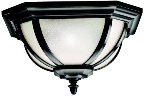 Kichler9848BK Salisbury Outdoor Ceiling 2-Light, Black