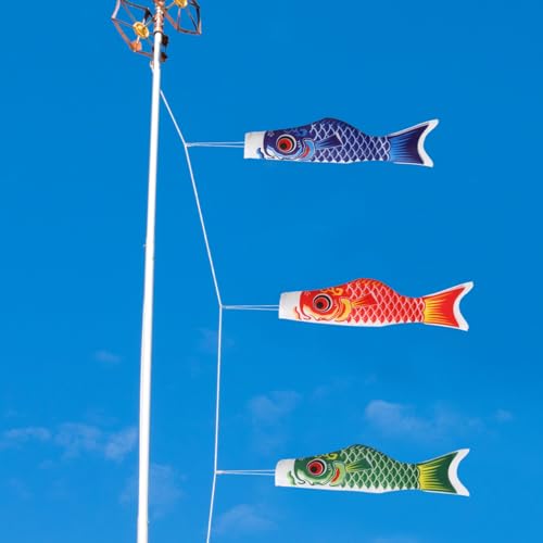 5Pcs Japanese Carp Windsock Set, 15.7 Inch Koinobori Windsock Set, Koinobori Fish Flag Streamer for Outdoor Garden Decor, Koi Fish Wind Sock for Boys Day Izakaya Sushi Bar Patio Yard Decoration by DOITOOL - Image 7