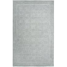 Rizzy Home Alora Decor Emerson 5 x 8 Squares Grey/Gray/Rust/Blue Hand-Tufted Area Rug