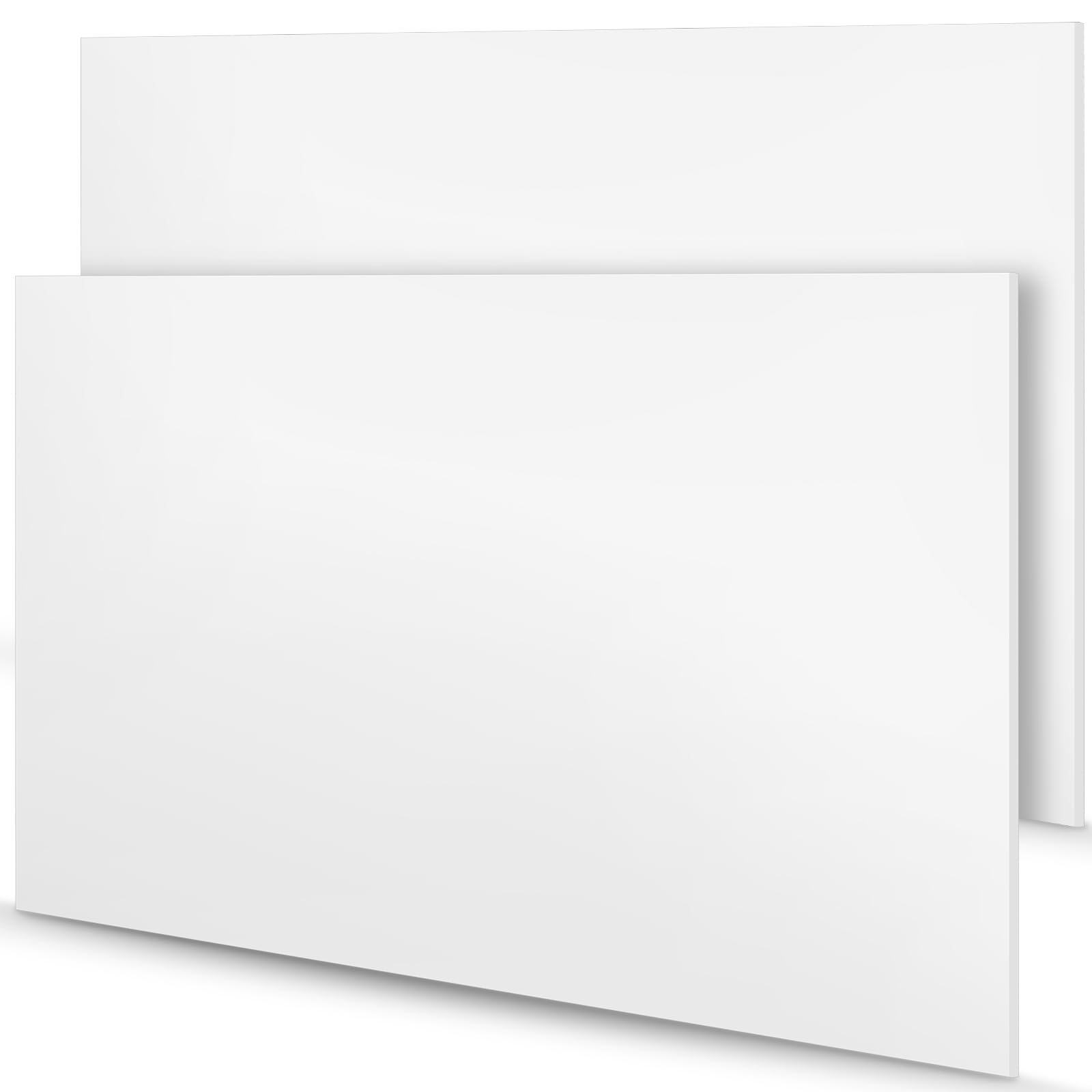 Maasechs 2 Pcs 12 x 24 Inch UHMW Polyethylene Sheets, 1/4 Inch Thick Ultra High Molecular Weight White Plastic Sheet High Density Polyethylene Board