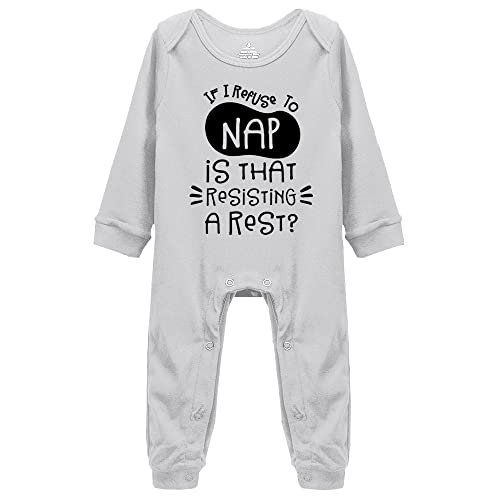 Image of YCICIVDee If I Refuse To Nap Is That Resisting A Rest Baby Bodysuit Unisex Infant Bodysuits