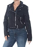 Levi's Women's Plus Faux Suede Asymmetrical Belted Motorcycle Jackets (Standard & Plus Sizes), Navy,...