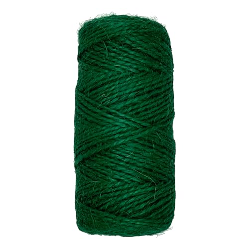 Rocky Mountain Goods Green Jute Twine Heavy Duty 200 ft - 3 Ply Strong Soft Natural Fiber for Plants, Gardening - Soft Jute Wont Harm Plants - Climbing Plants, Tomatoes