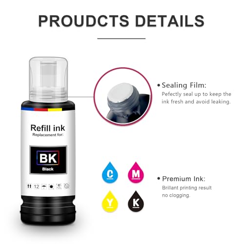 Encre E104 compatible Epson EcoTank multipack de bouteilles recharge