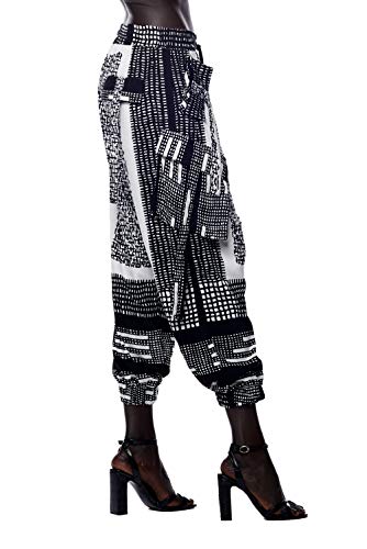 Jonny Cota Studio Sahara Cargo Pants – Men’s and Women’s Cargo Pants - Lightweight Loose Fitting Unisex Pants, Black & White3