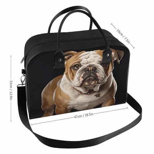 Maletín para portátil Bulldog inglés con correa ajustable miniatura 2