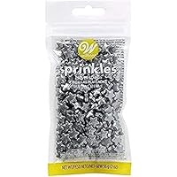 Wilton Star Sprinkles Pouch, Silver, Edible, 56 g