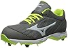 Mizuno Women's 9-Spike Advanced Sweep 3 Softball Shoe, Grey/White, 8 D US