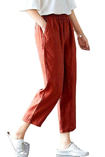 [1/2style] [ニブンノイチスタイル] パンツ ボトム 可愛い ゆったり ゴム アジアン ジョガー レディース (ワイン, XXL)