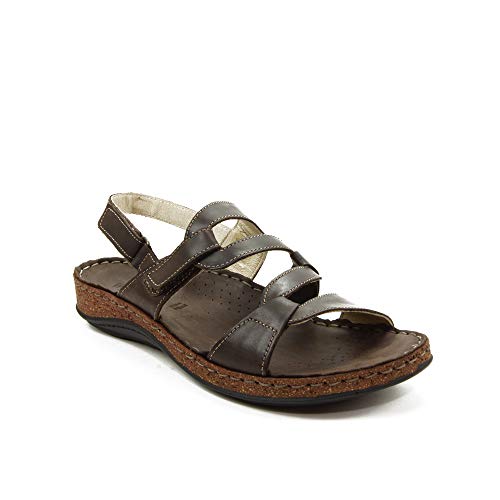 WALK & FLY - Sandalia 41460-MRO para: Mujer Color: Marron Talla: 38