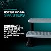Puri Tech Universal Spa & Hot Tub Outdoor Steps No Slip Grip Support - Light Grey