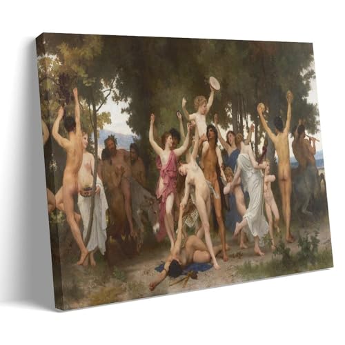Impression sur toile Bouguereau, œuvre d'art mythologique haute définition 30x45cm