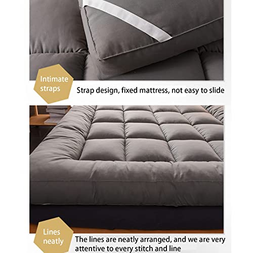 Wttfc Full Size Thicken Floor Futon Mattress, Japanese Tatami Mattress Foldable Sleeping Pad, Portable Mattress Student Dormitory Camping Mattress,Grey,Twin Xl #TOP3