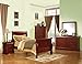 Acme Furniture Louis Philippe III Traditional Wood Sleigh Twin Bed in Cherry