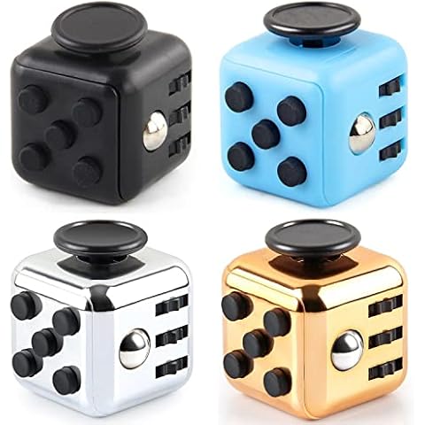 Steemjoey 4 Stück Fidget Cube Anti Stess Würfel Stresswürfel Spielzeug zum Stressaubbau bei Nervösität für alle Altersklassen, kleines Geschenk für Männer Frauen Kinder Cover