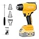 Kabellose Heißluftpistole für Dewalt 20V Akku (ohne Akku) Heißluftpistole zum Schweißen, Rohrbiegen, Farbentfernung, Heißluftpistole mit 4 Düsen.