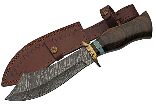 12.5" Damascus Scimitar Bowie